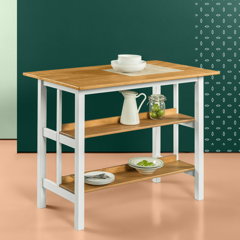 August Grove® Stetler Kitchen Island Prep Table & Reviews